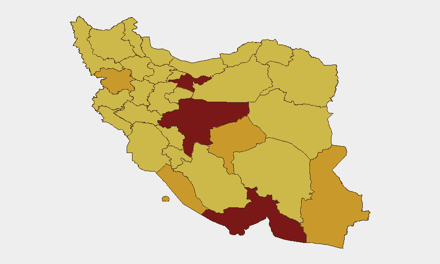 Iran sub-national risk map