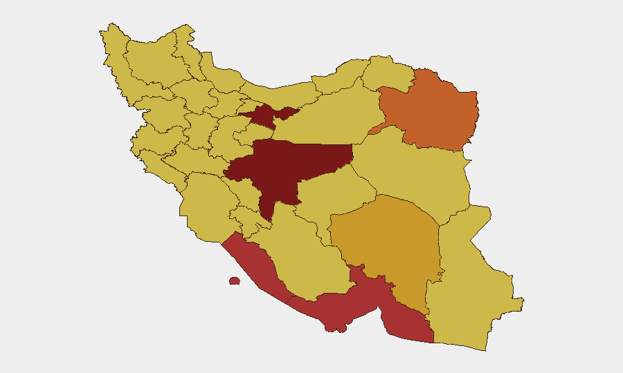 Iran sub-national risk map
