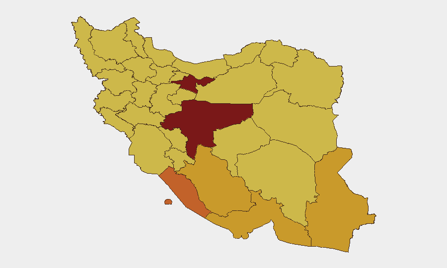 Iran sub-national risk map