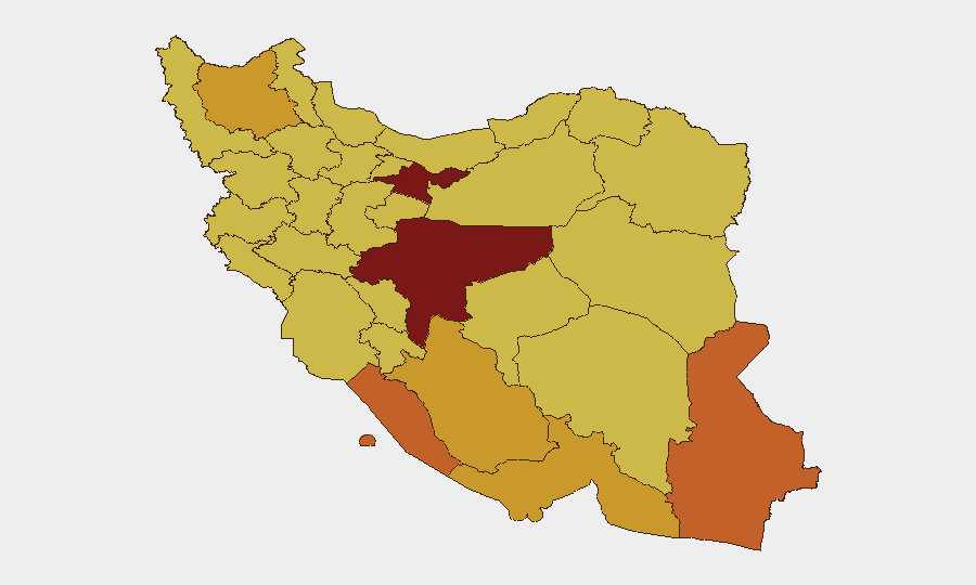 Iran sub-national risk map
