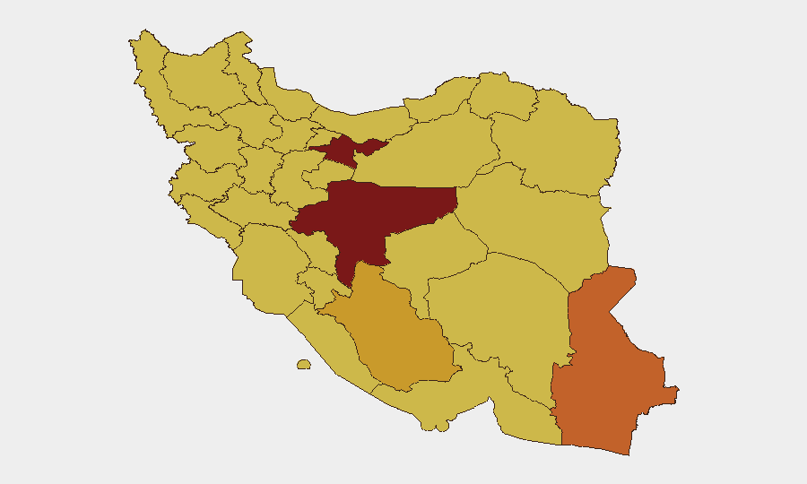 Iran sub-national risk map