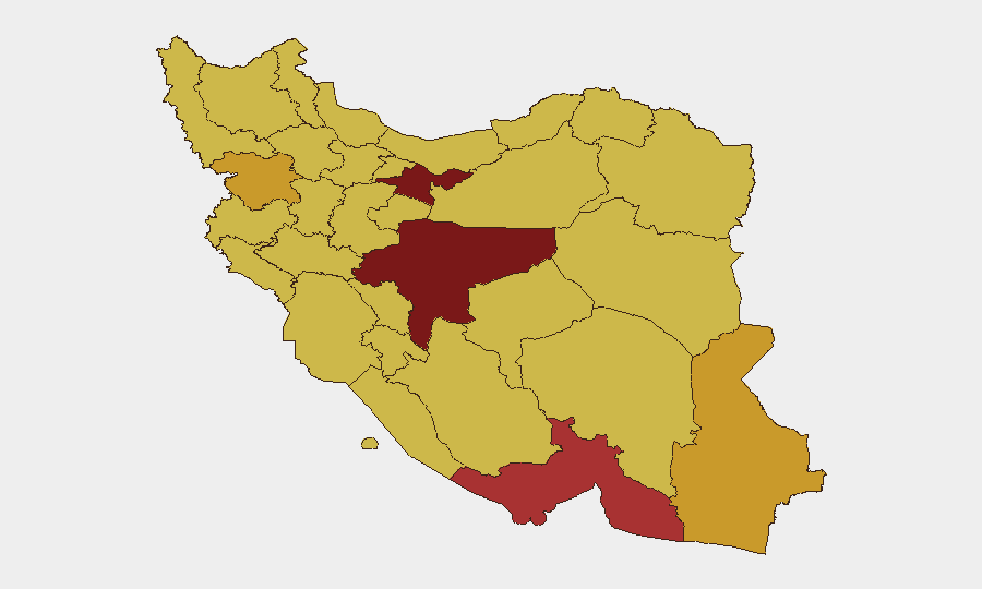Iran sub-national risk map