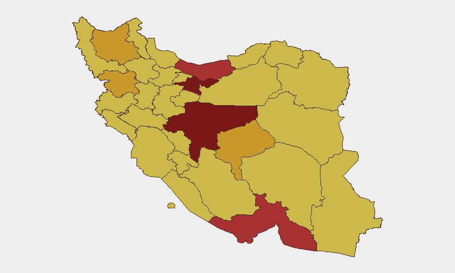 Iran sub-national risk map