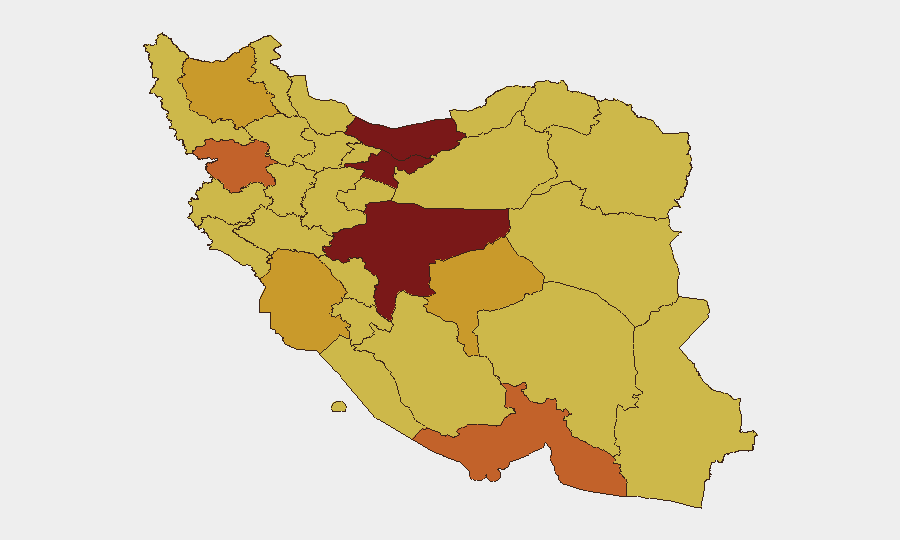 Iran sub-national risk map