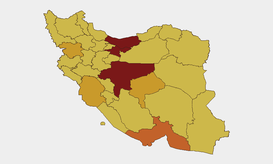 Iran sub-national risk map