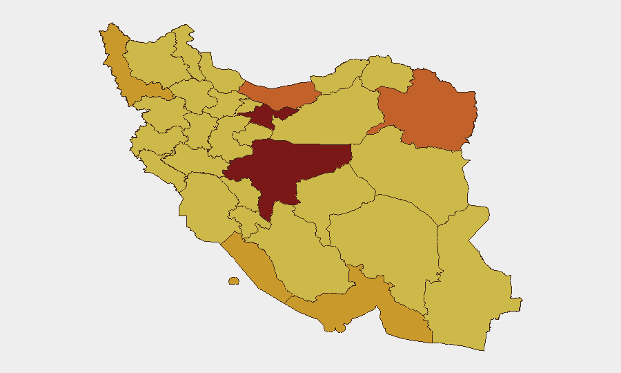 Iran sub-national risk map