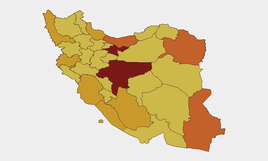 Iran sub-national risk map
