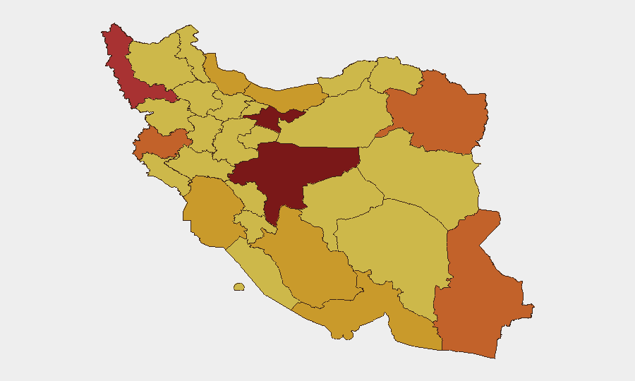 Iran sub-national risk map