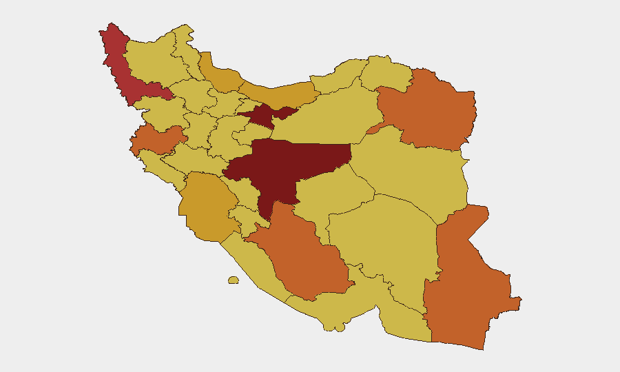 Iran sub-national risk map
