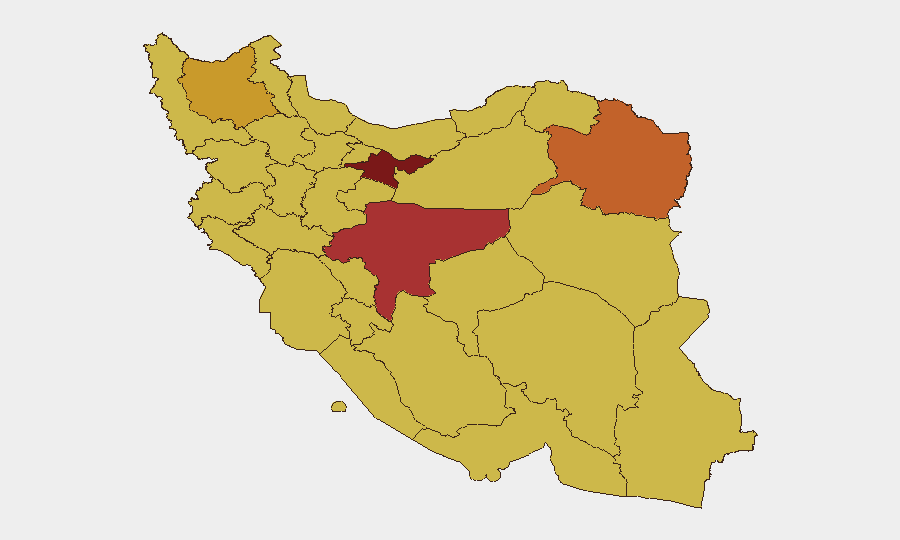 Iran sub-national risk map