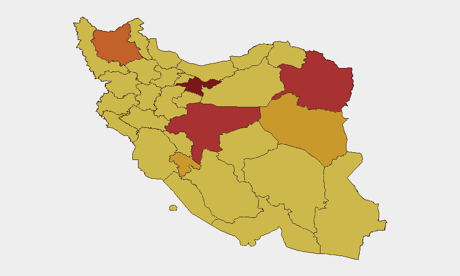 Iran sub-national risk map