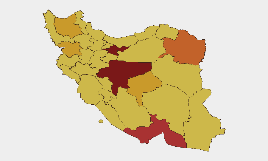 Iran sub-national risk map