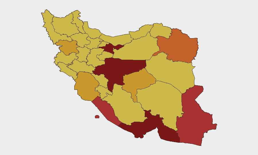 Iran sub-national risk map