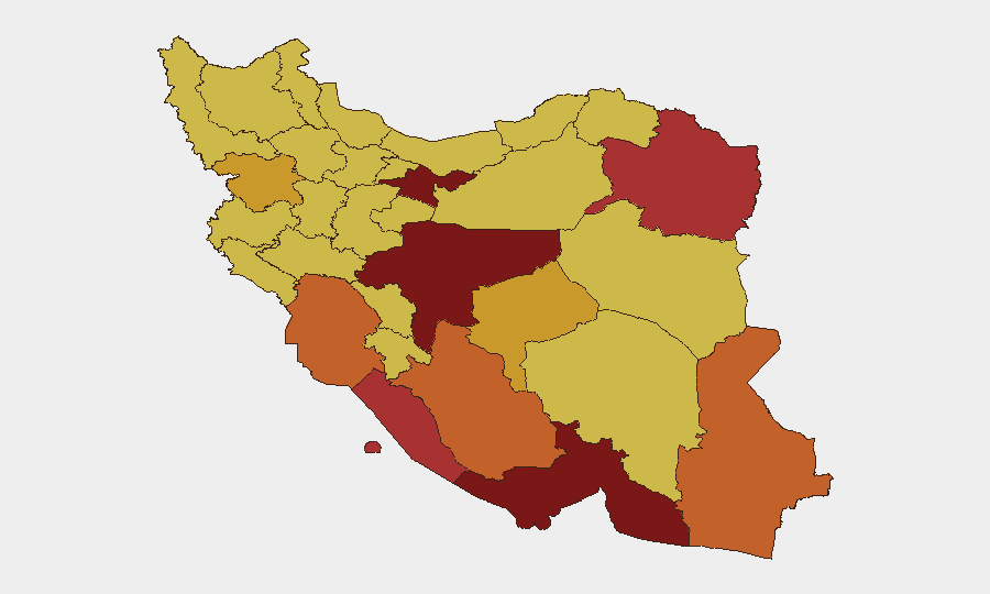 Iran sub-national risk map