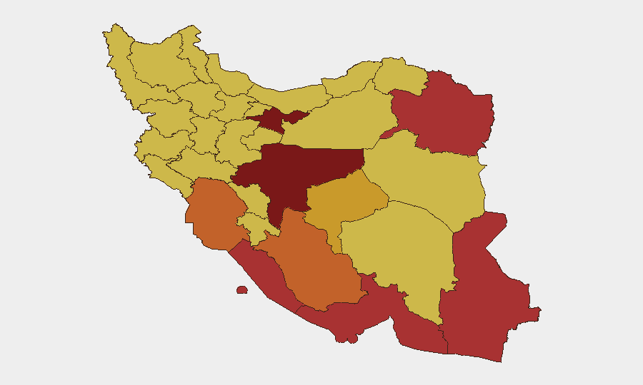 Iran sub-national risk map