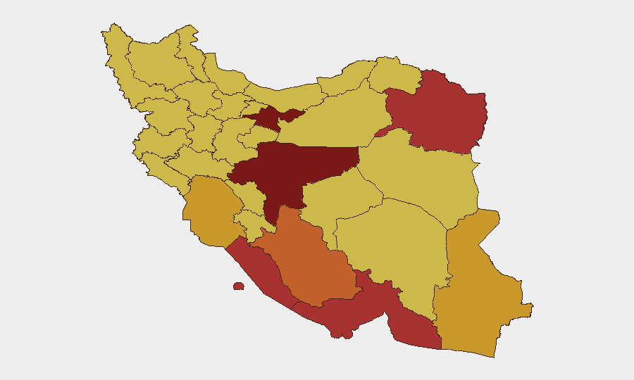 Iran sub-national risk map