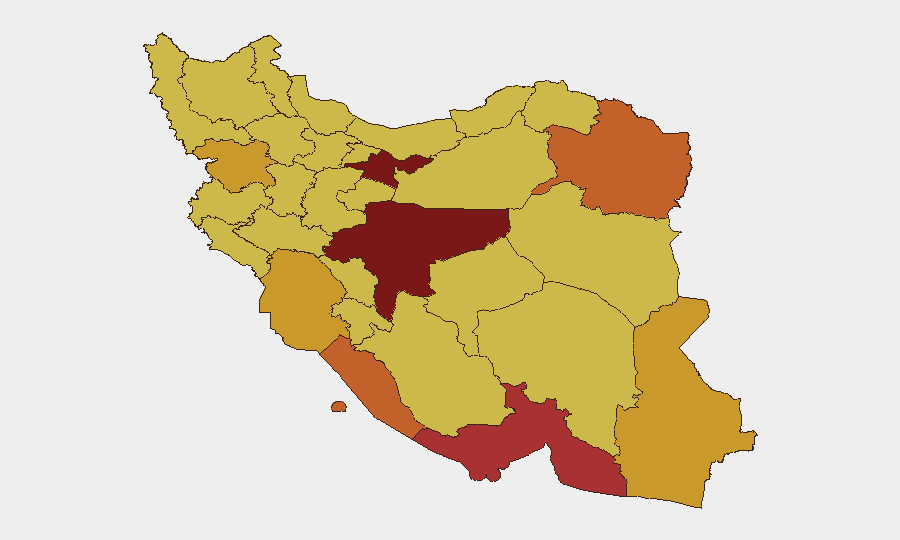 Iran sub-national risk map