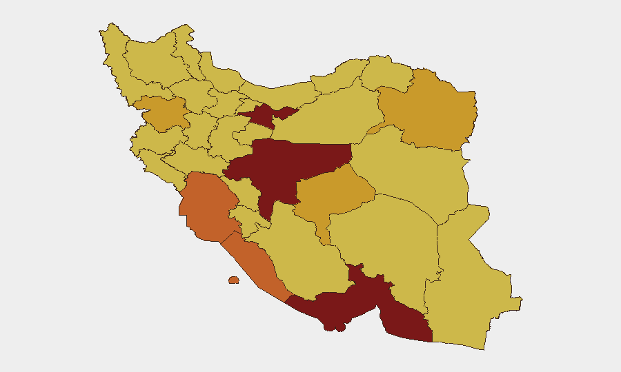 Iran sub-national risk map
