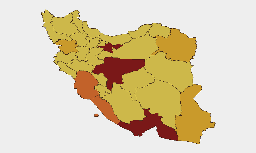 Iran sub-national risk map