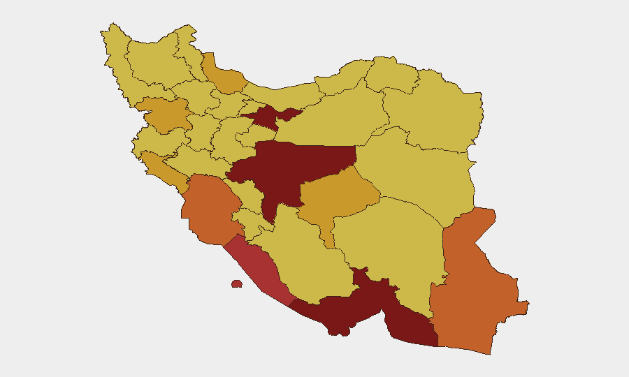 Iran sub-national risk map
