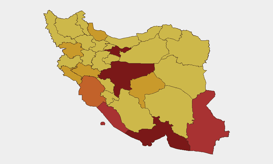 Iran sub-national risk map