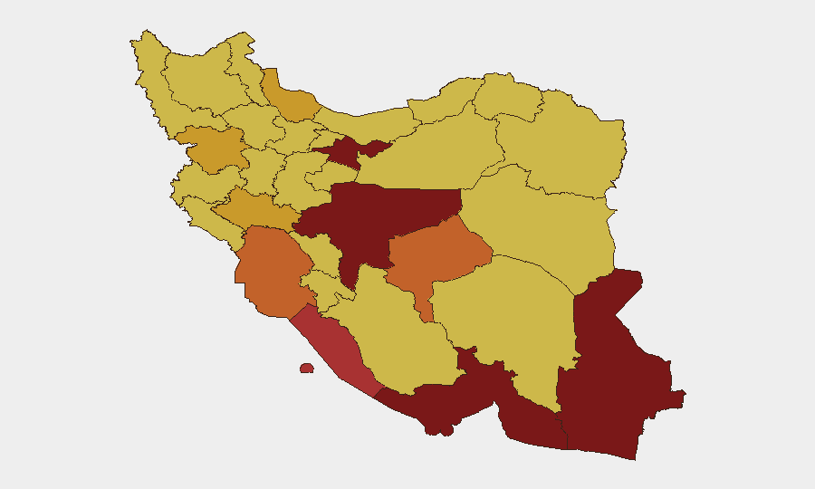 Iran sub-national risk map