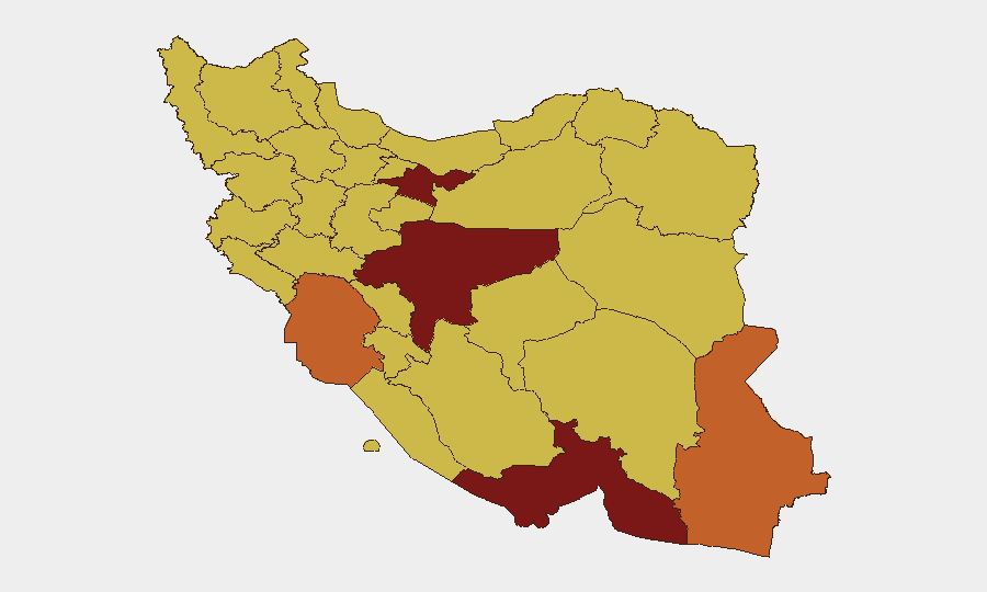 Iran sub-national risk map