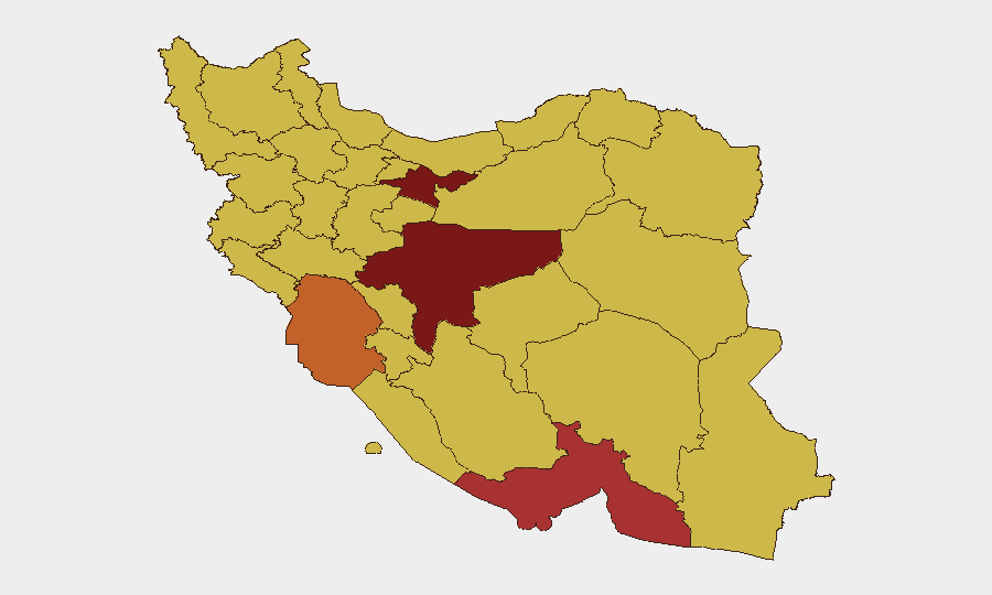 Iran sub-national risk map
