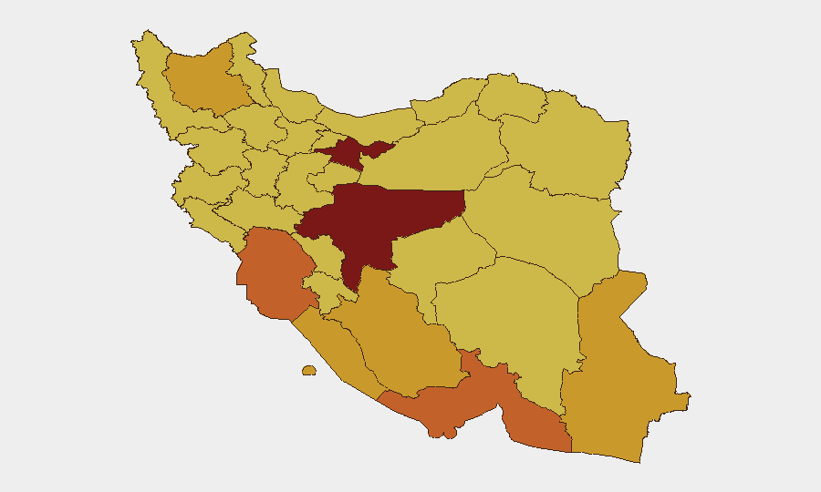 Iran sub-national risk map