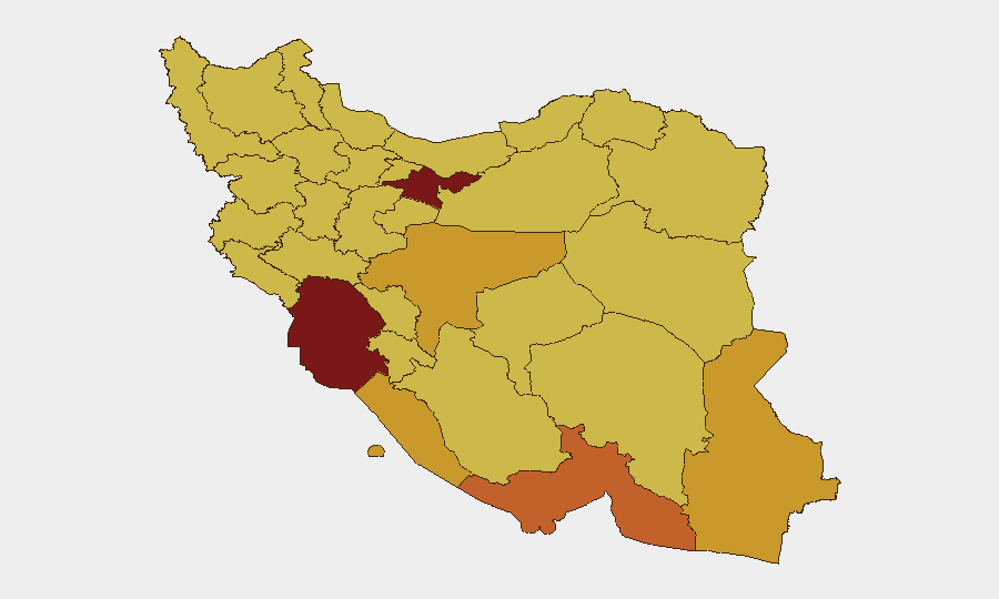 Iran sub-national risk map