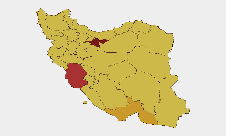 Iran sub-national risk map