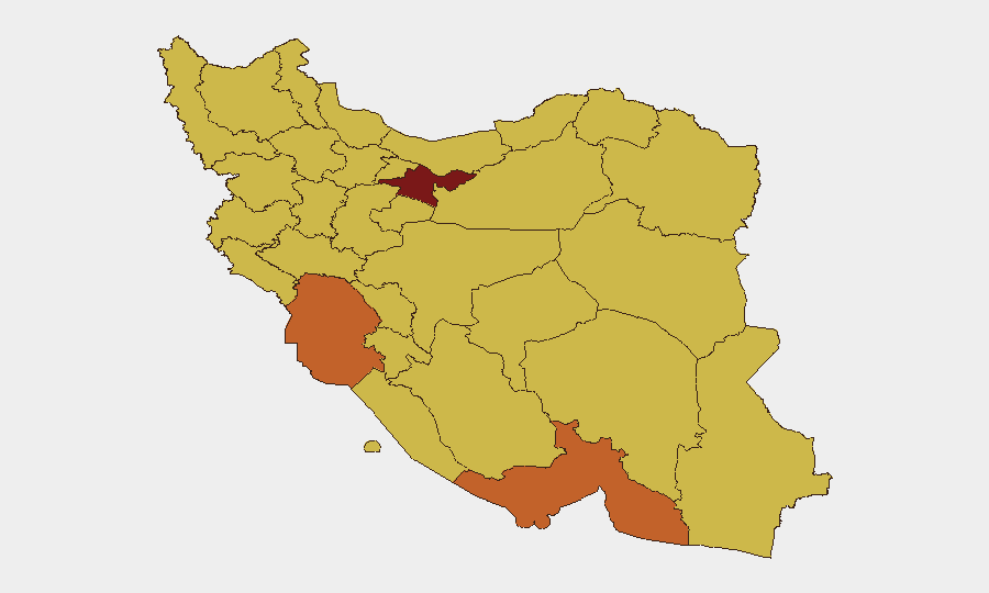 Iran sub-national risk map