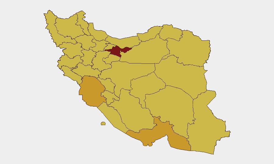 Iran sub-national risk map