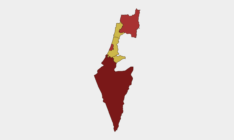 Israel sub-national risk map