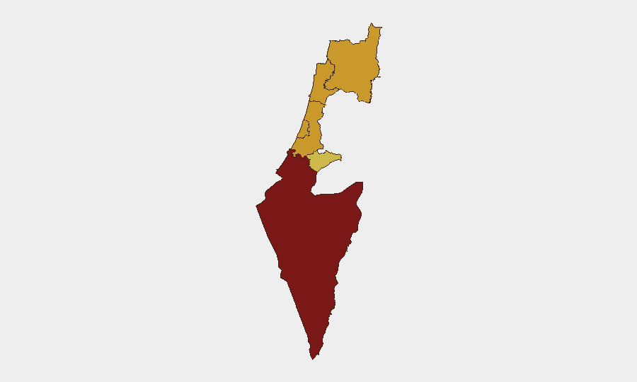 Israel sub-national risk map