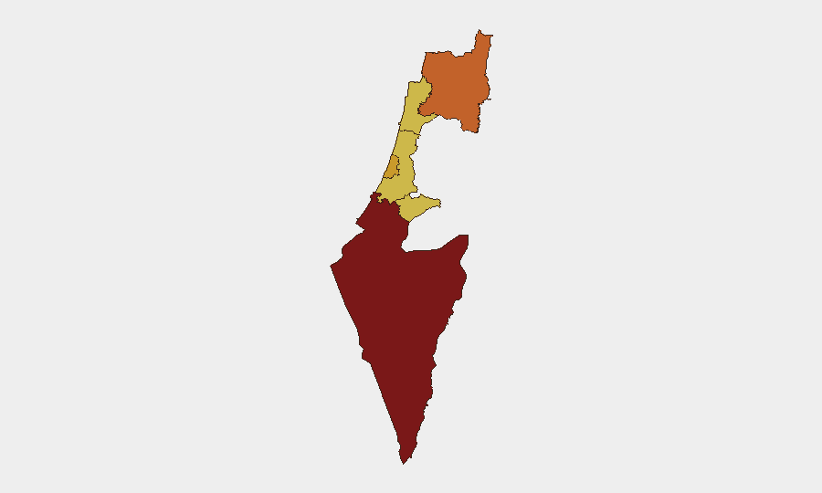 Israel sub-national risk map