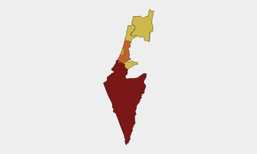 Israel sub-national risk map