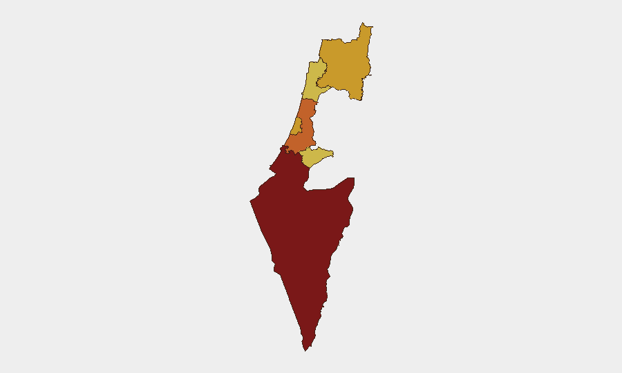 Israel sub-national risk map
