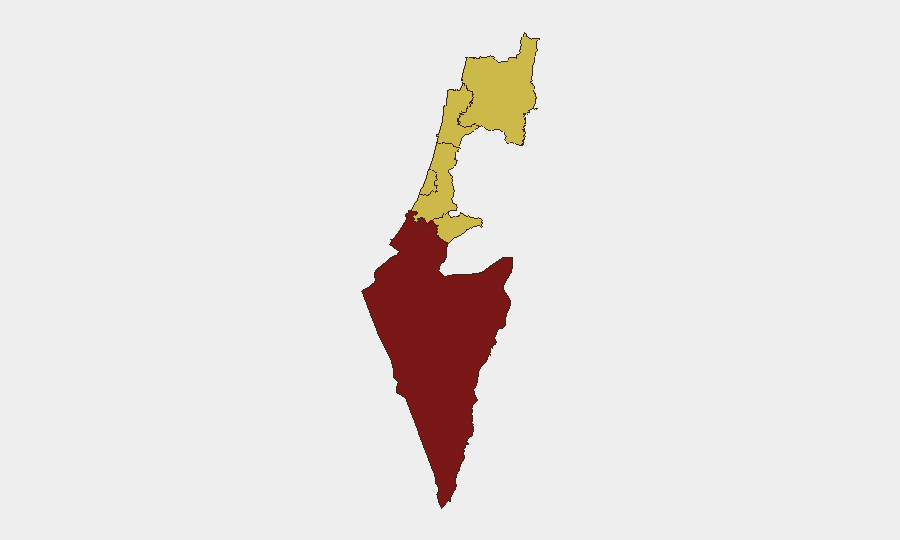 Israel sub-national risk map