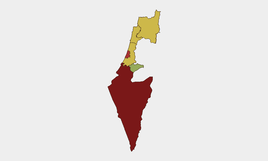 Israel sub-national risk map