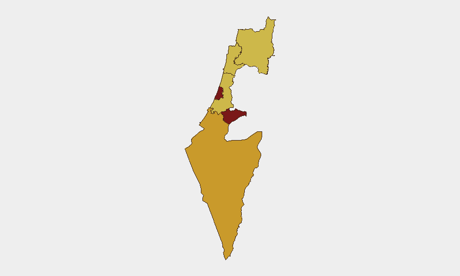 Israel sub-national risk map