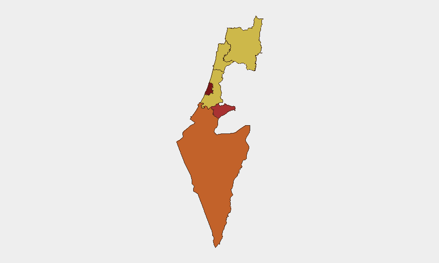 Israel sub-national risk map