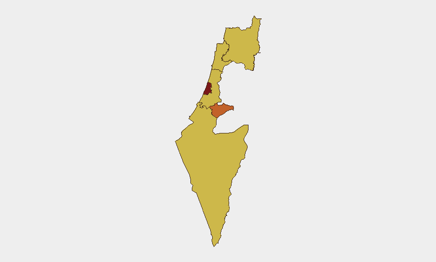 Israel sub-national risk map