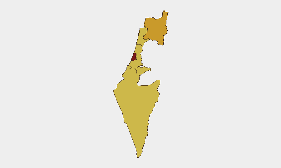 Israel sub-national risk map