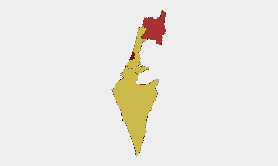 Israel sub-national risk map