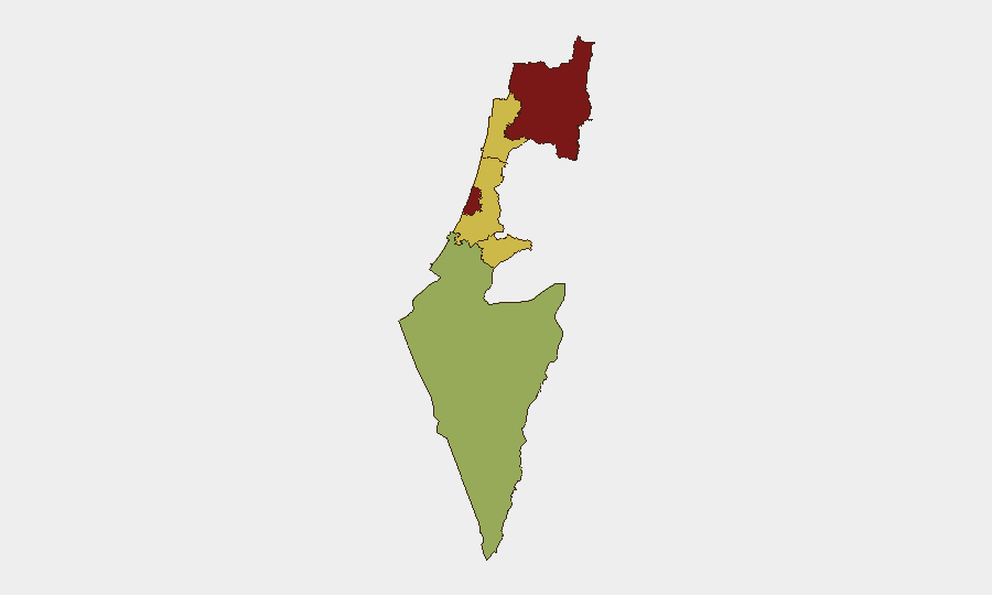 Israel sub-national risk map