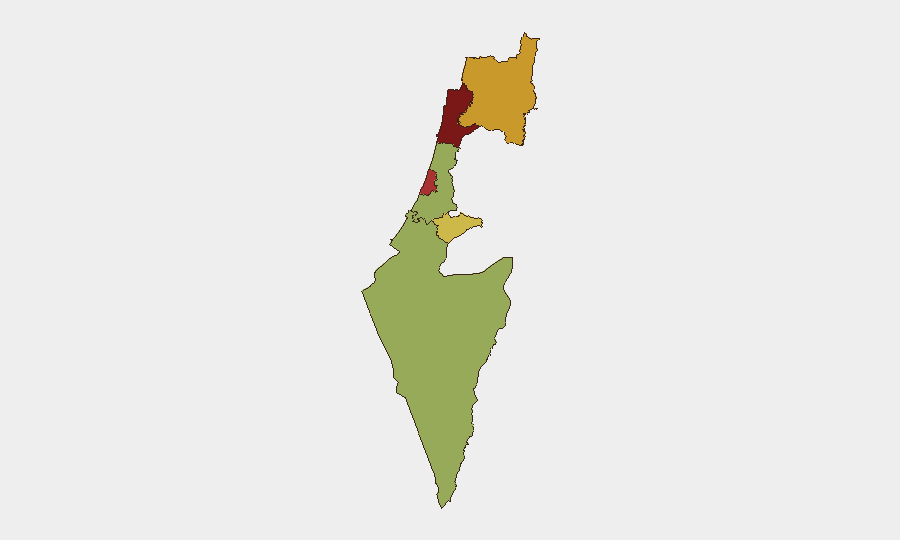 Israel sub-national risk map