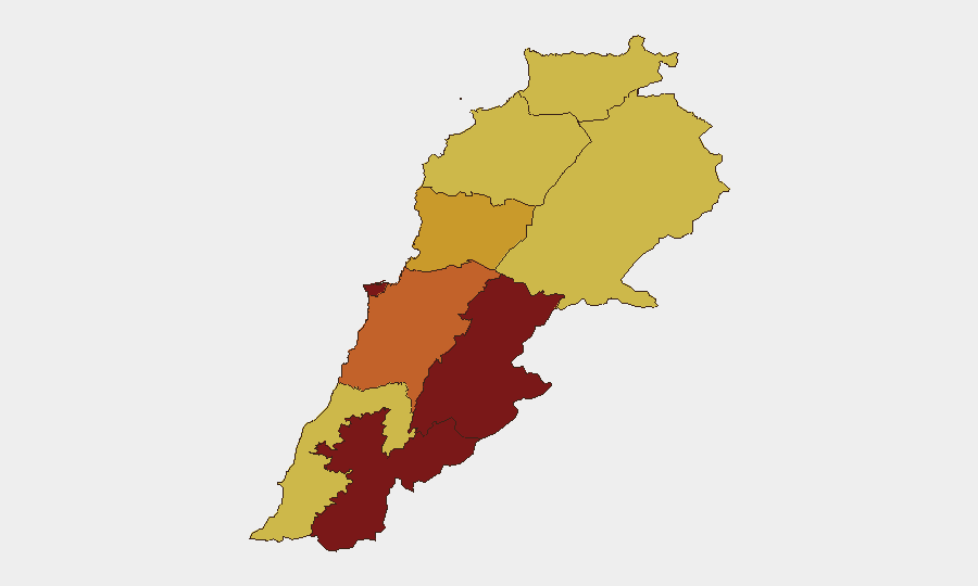 Lebanon sub-national risk map