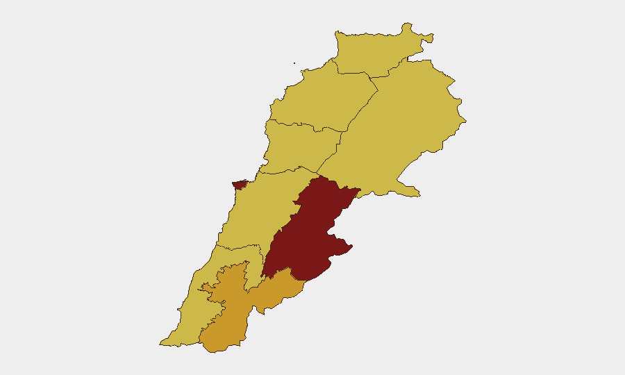 Lebanon sub-national risk map