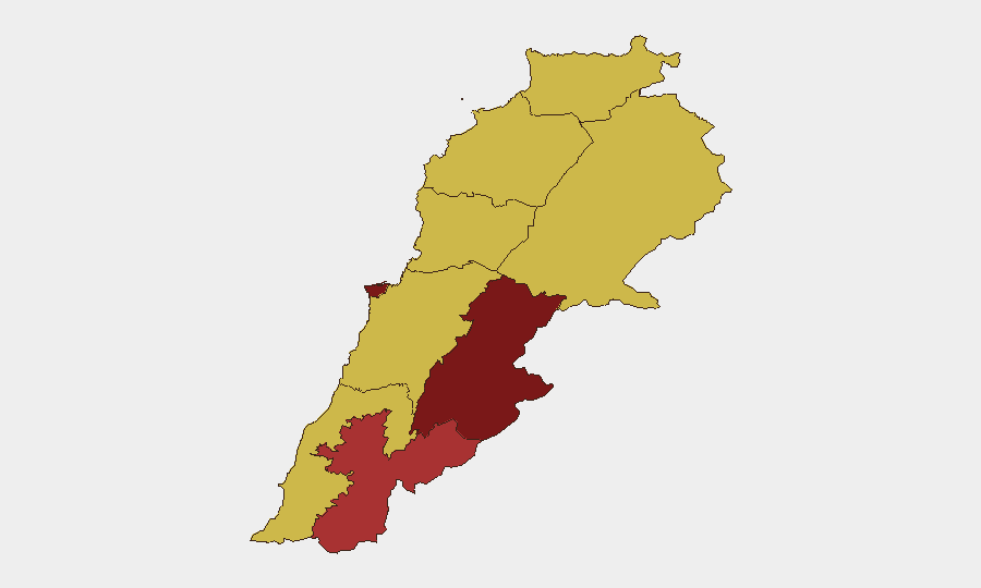 Lebanon sub-national risk map
